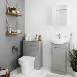 Veleka Gloss Grey Cloakroom Vanity Unit & Basin Set (W)400mm (H)880mm 15 Veleka Gloss Grey Cloakroom Vanity Unit & Basin Set (W)400mm (H)880mm -Trade Point Store veleka gloss grey cloakroom vanity unit basin set w 400mm h 880mm5059340255460 01i