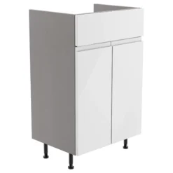 Westport Gloss White Freestanding Bathroom Vanity Cabinet (W)495mm (H)820mm
