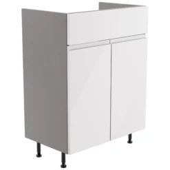 Westport Gloss White Freestanding Bathroom Vanity Cabinet (W)595mm (H)820mm