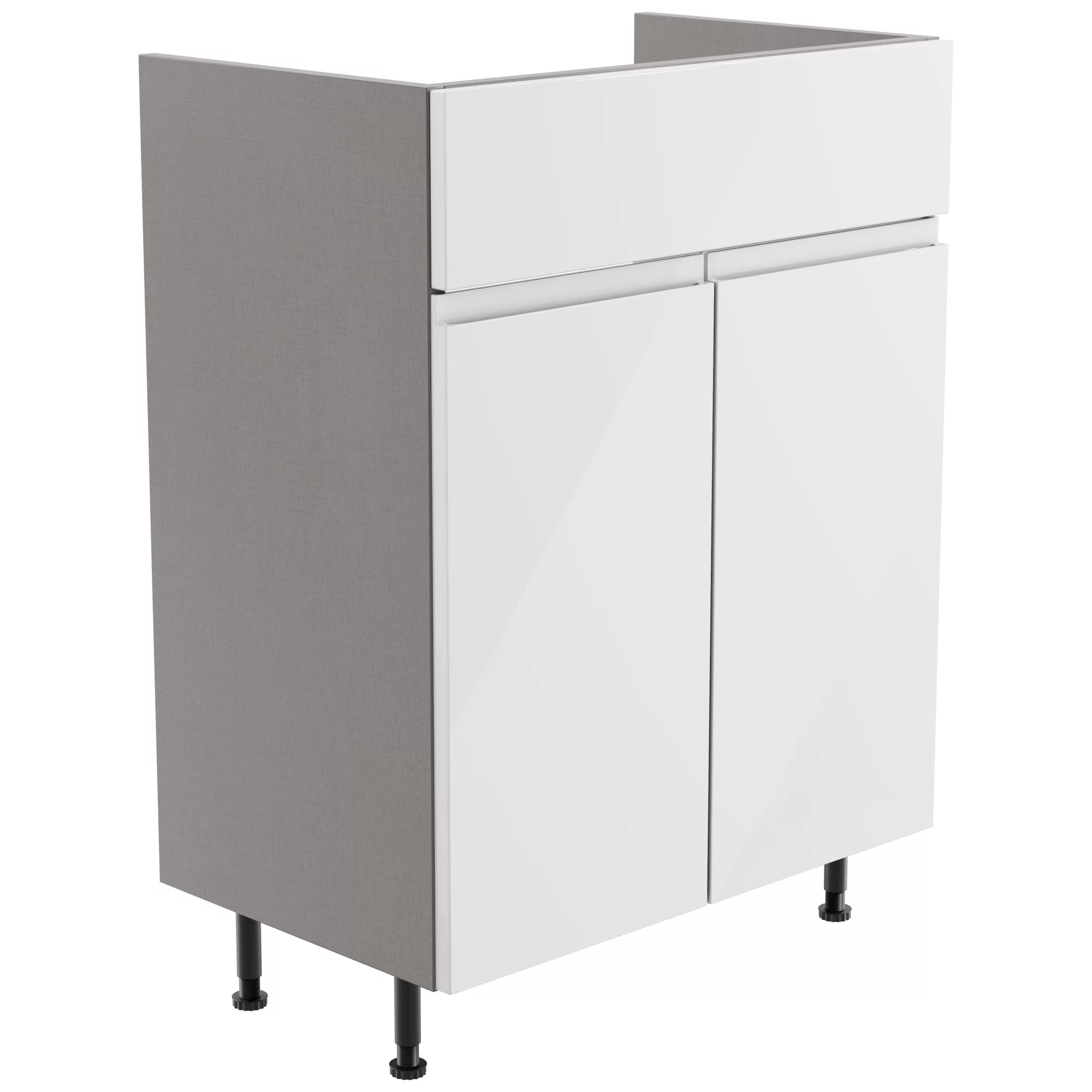 Westport Gloss White Freestanding Bathroom Vanity Cabinet (W)595mm (H)820mm 1 Westport Gloss White Freestanding Bathroom Vanity Cabinet (W)595mm (H)820mm