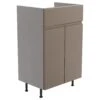 Westport Matt Stone Grey Freestanding Bathroom Vanity Cabinet (W)495mm (H)820mm