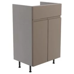 Westport Matt Stone Grey Freestanding Bathroom Vanity Cabinet (W)495mm (H)820mm