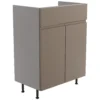 Westport Matt Stone Grey Freestanding Bathroom Vanity Cabinet (W)595mm (H)820mm