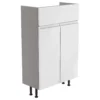 Westport Slim Gloss White Freestanding Bathroom Vanity Cabinet (W)495mm (H)820mm