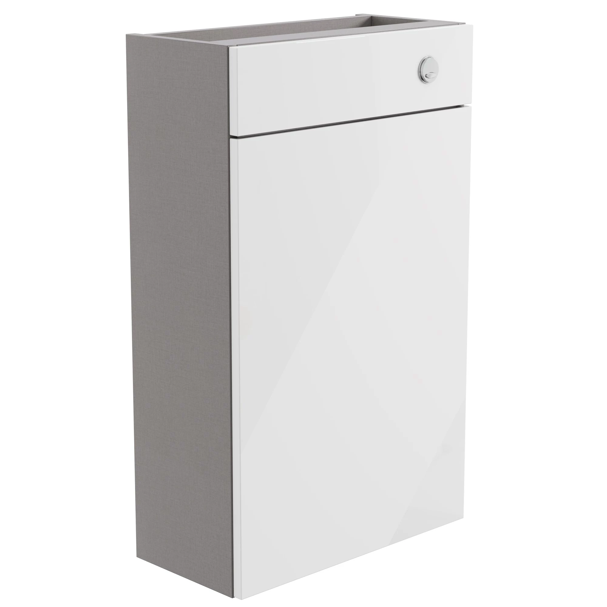 Westport Slim Gloss White Freestanding Toilet Cabinet (W)495mm (H)820mm 1 Westport Slim Gloss White Freestanding Toilet Cabinet (W)495mm (H)820mm