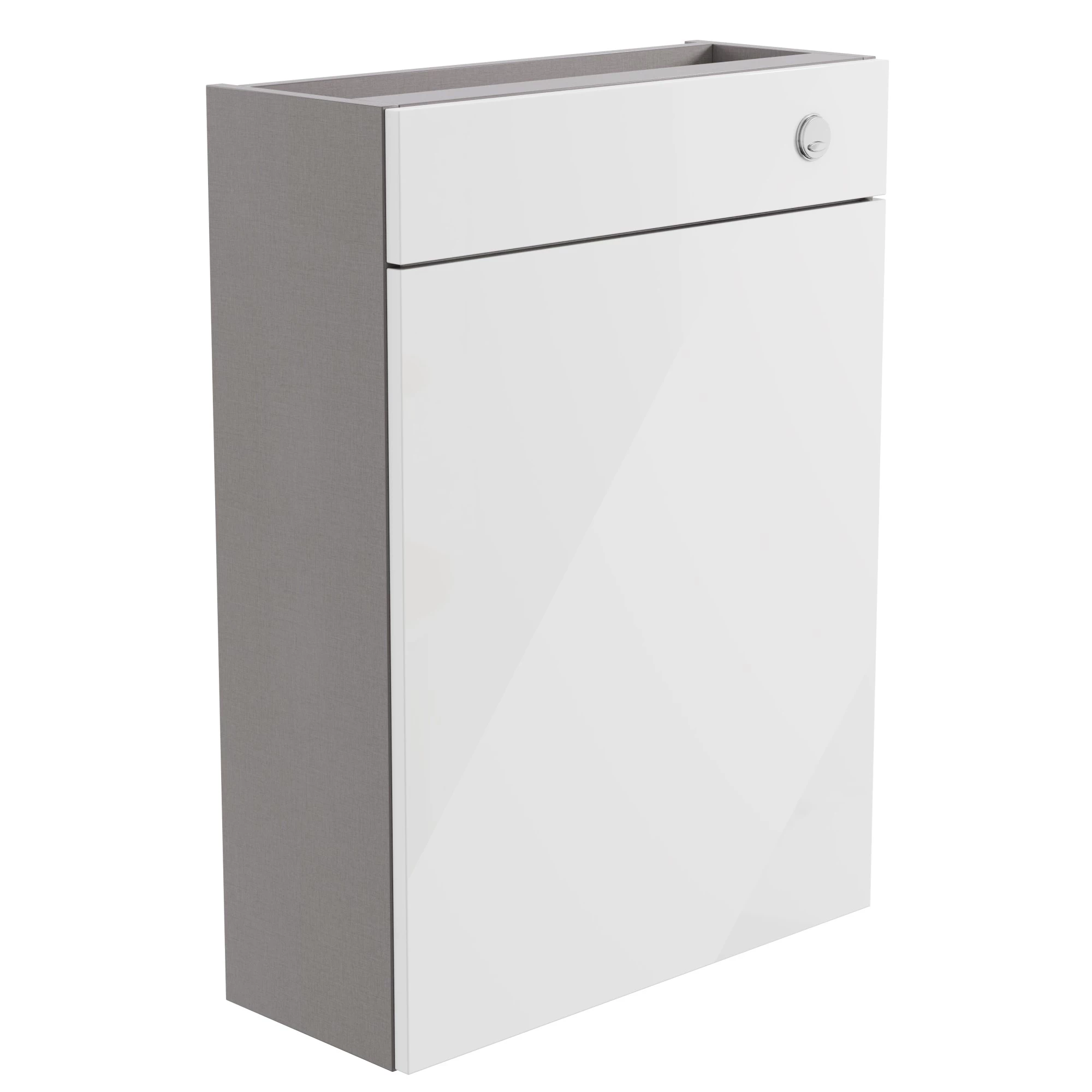 Westport Slim Gloss White Freestanding Toilet Cabinet (W)595mm (H)820mm 1 Westport Slim Gloss White Freestanding Toilet Cabinet (W)595mm (H)820mm