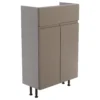 Westport Slim Matt Grey Freestanding Bathroom Vanity Cabinet (W)495mm (H)820mm